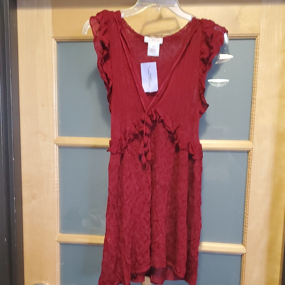 LaRok Ruby Red Rayon Dress